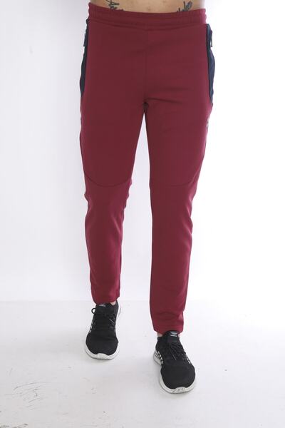 NEED LİFE Men's Burgundy Sweatpants