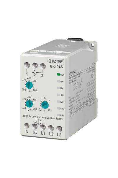 TENSE GK-04S Trifaze Aşırı -Düşük Gerilim Kontrol Rölesi
Faz sırası özelliği ...
