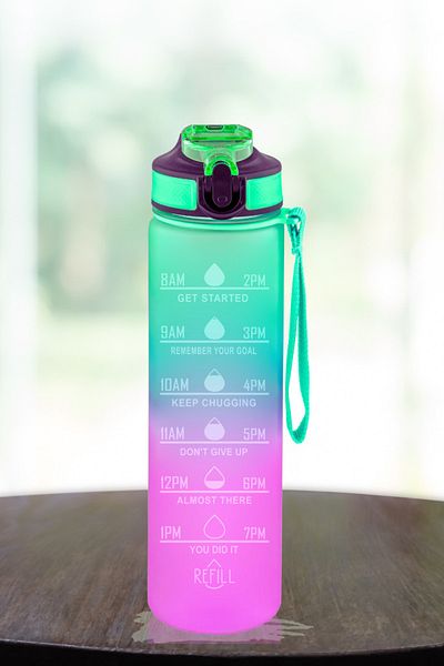 Comprox 1 Lt Water Bottle with Motivational Sticker Sports Water Bottle Gym Water Bottle Water Bottle No Bpa Water Bottle