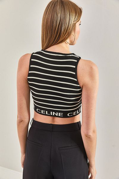Bianco Lucci Gestreifte Strickbluse für Damen