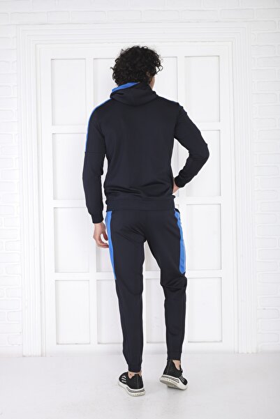 NEED LİFE Erkek Lacivert Dalgıç Kumaş Eşofman Takımı