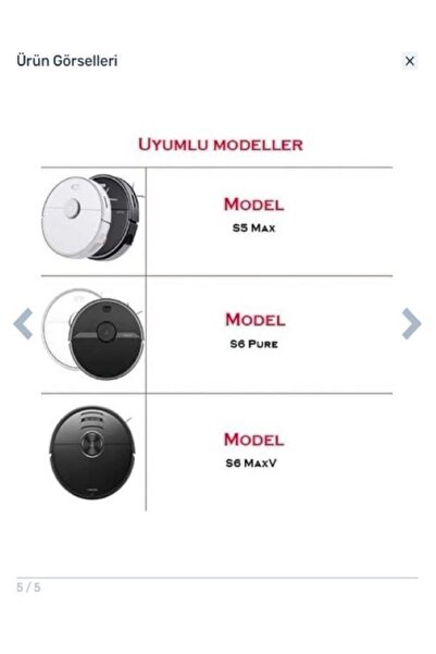 srfn ticaret Σετ αξεσουάρ S6 Pure Compatible - 2 φίλτρα Hepa και πλαϊνή βούρτσα