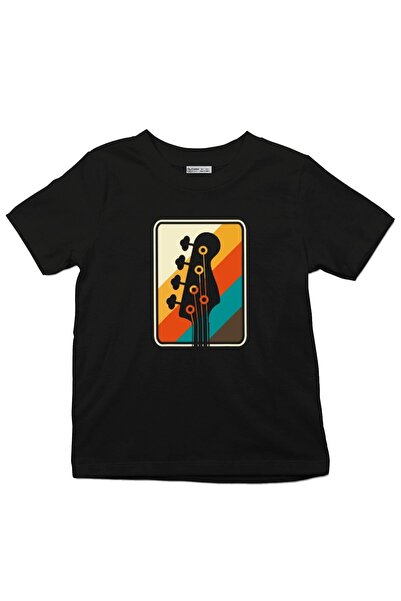 GreenMint تي شيرت للأطفال هدية موسيقية ملونة فكرة باس جيتار_em1220