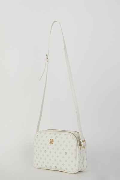 Pierre Cardin Weiße Monogramm-Damen-Umhängetasche 05PO22Y1536