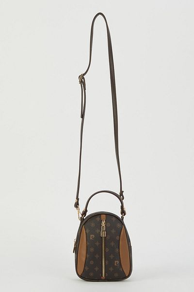 Pierre Cardin Brown Monogram Women's Shoulder Bag 05PO23Y1719