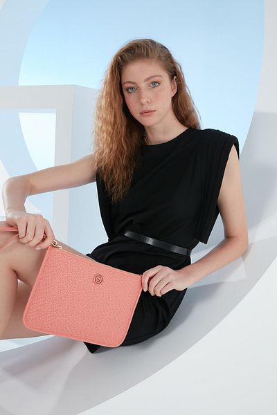 Pierre Cardin Wicker Coral Γυναικεία Portfolio &amp; Clutch Bag 05PO23Y1713