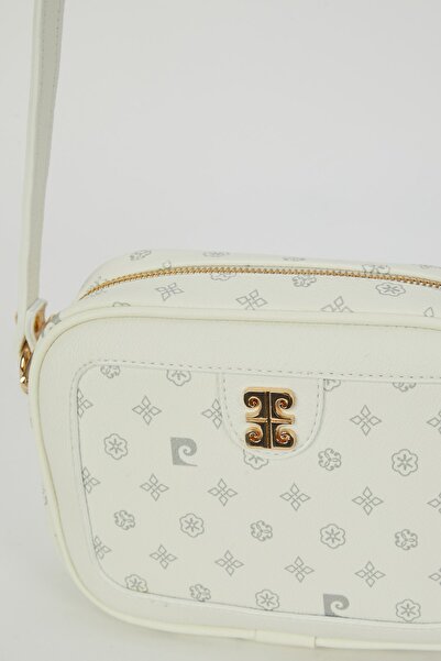 Pierre Cardin Біла жіноча сумка через плече з монограмою 05PO23Y1721