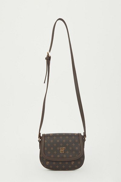 Pierre Cardin Καφέ Monogram Γυναικεία Τσάντα ώμου 05PO23Y1733
