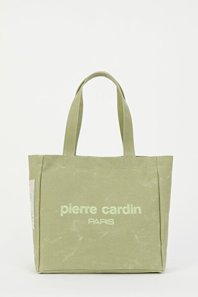 Pierre Cardin Laurel Waxed Canvas Grüne Damen-Umhängetasche 05PO23Y3504