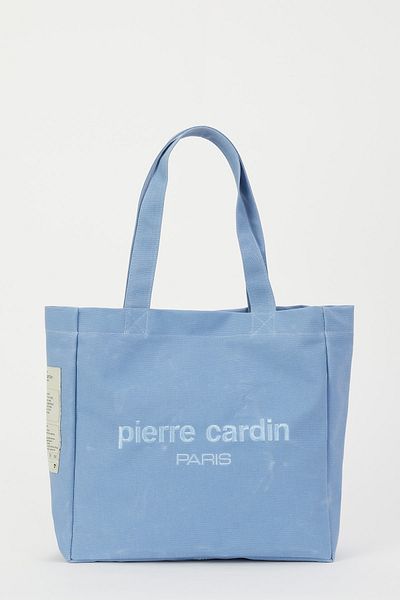 Pierre Cardin Blue Waxed Canvas Women's Shoulder Bag 05Po23Y3504