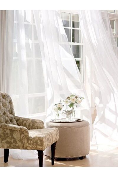 La Rose Des Sables 200x260 Cm Cream Plain Tulle