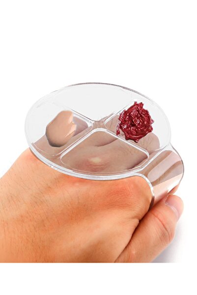 Vox Art Палитра за акрилно рисуване с пръсти с диаметър 8 см, 4 отделения