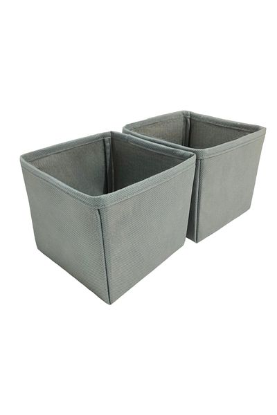 Balkan Room 2-Piece Gray Drawer Organizer Set - Multi-Purpose In-Cabinet Box Set (13*13*13)