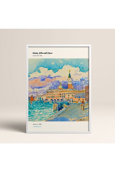 HOMEPACK Σκελετός Μοντέρνο Henri-edmond Cross 30x40cm 40x60cm 50x70cm Μαύρο Λευκό Ξύλο Mdn006