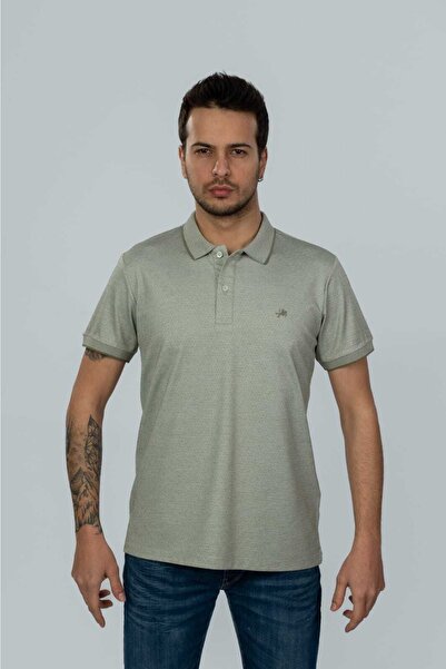 Moda Işık Polo ovratnik zeleni saćasti Sa deznom