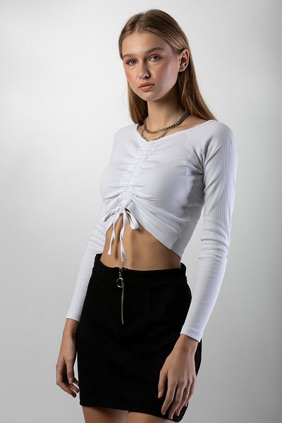 Pattaya بلوزة نسائية مضلعة من الأمام Y20w145-sa021