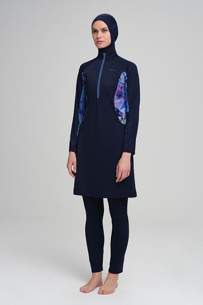Haşema Σετ μαγιό Flamingo Laci Purple Lycra 4 τεμαχίων Hijab