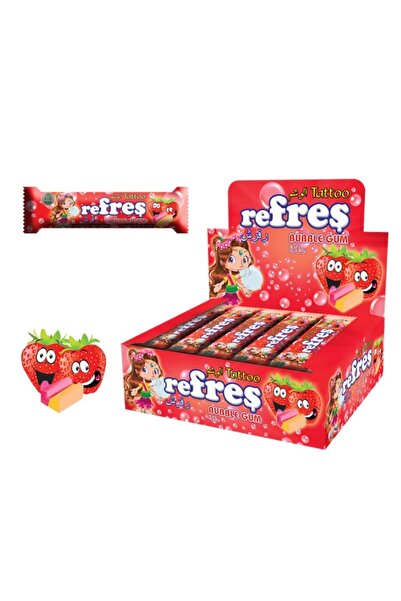 çilsan Refreş Tattoo Çilek Aromalı Dövmeli Sakız X 24 Adet
