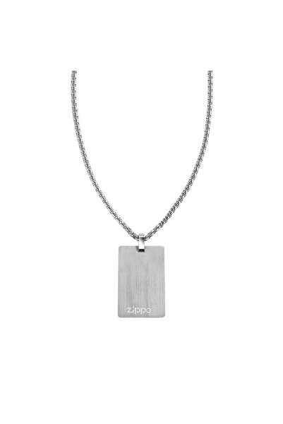 Zippo Kolye Stainless Steel Hammered Pendant 60cm 2007176
