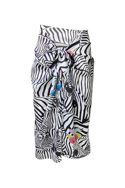 busy bee Elena Zebra Satin Pareo (Not Showing Inside)