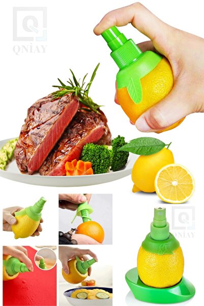 QNİAY Chef Sunum Sprey Limon Narenciye Sıkacagı Plastik Hazneli Püskürtmeli K...