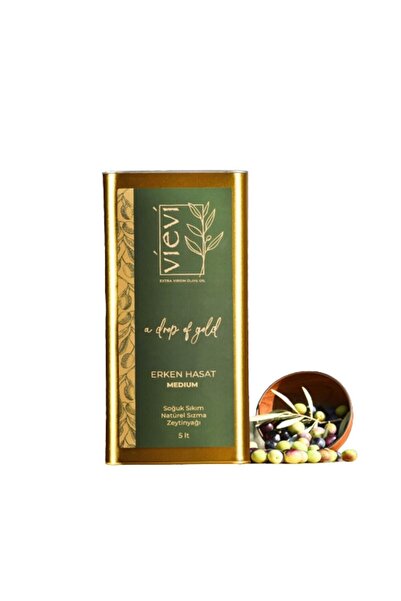 VİEVİ Medium Erken Hasat Soğuk Sıkım Natürel Sızma Zeytinyağı 5lt-500+ Yüksek...
