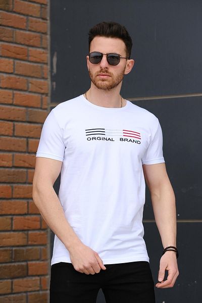Oksit Brand Embroidered Slim Fit Lycra Men's Tshirt