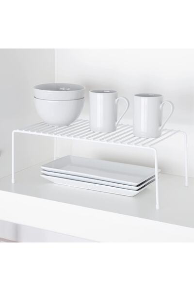 decorelax Tel Organizer Dolap Depolama Rafı 4'lü Set 22x40cm Beyaz