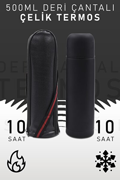 İkon store 500 Ml Deri Çantalı Termos