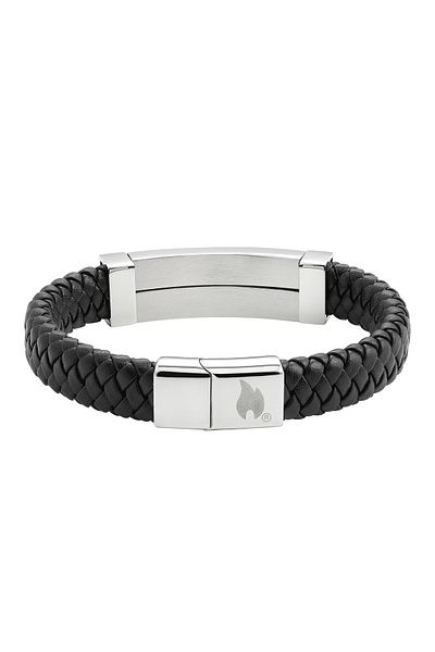 Zippo 20cm 2007174   Model Bracelet Braided Leather Long Bar Bracelet