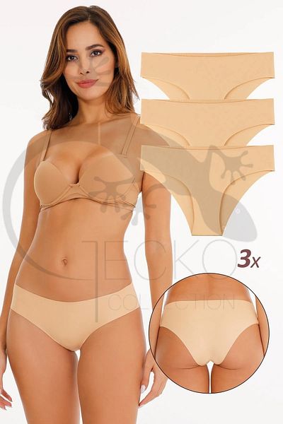 GECKO COLLECTION Gecko Laser Cut No Trace Women's Panties 3-Piece