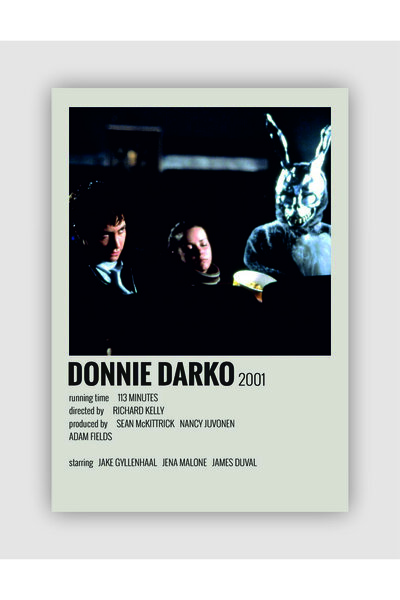 fırsatlar diyarı Donnie Darko Film Info Card Bilgi Kartı Duvar Posteri