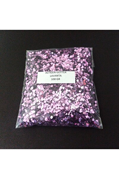 HOBİFLEX Glitter Altıgen Epoksi Süsleme Pulu Nail Art Makyaj Sim Lavanta 100 gr