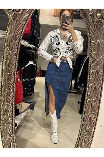 İstanbul Yıtmaç Detay Kot Etek