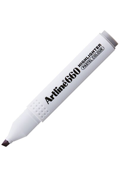 artline قلم هايلايتر ارتلاين 660 رمادي باستيل Lv-a-ek-660 P.grey - (1 قطعة)