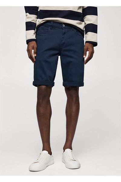 MANGO Man Džínové bermudy Slim Fit