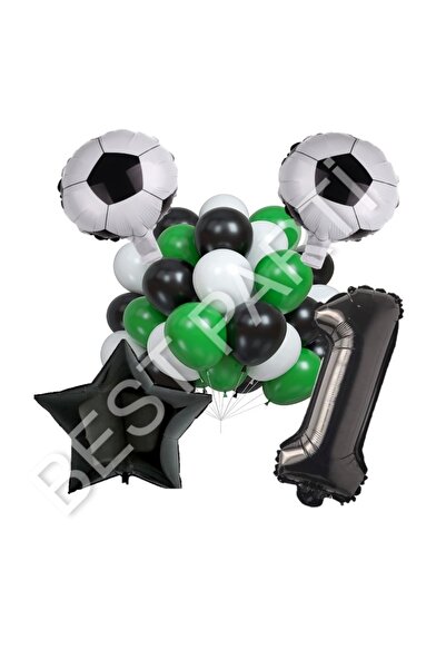 BEST PARTİ DOĞUM GÜNÜ PARTİ SÜSLERİ Football Ball Star Number Latex Balloon S...