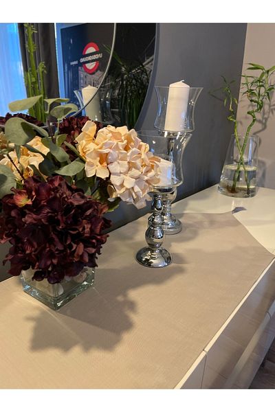 Decamor home Φούντα Μπεζ Λινό Runner
