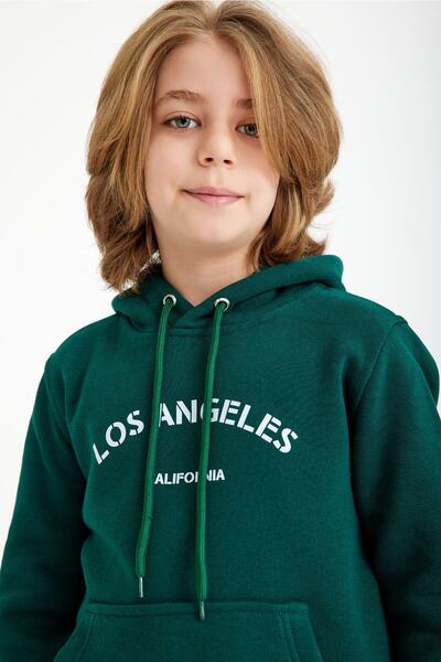 C&C Tekstil Παιδικό σετ φόρμας με στάμπα Unisex με κουκούλα κάτω-πάνω