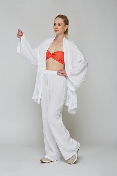 estewoman 100% Cotton Muslin Kimono