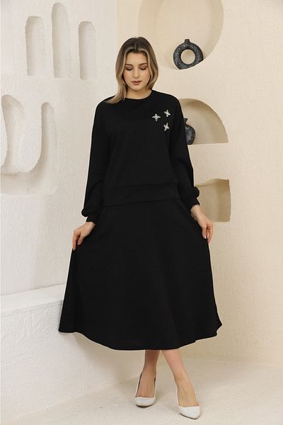 VOLT CLOTHİNG Taş Işlemeli Etekli Takım