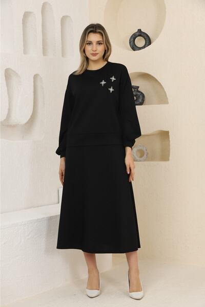 VOLT CLOTHİNG Taş Işlemeli Etekli Takım