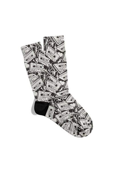 Eğlenceli Çoraplar جوارب ممتعة للجنسين ريترو كاسيت بوبارت مطبوعة Ecsoket323