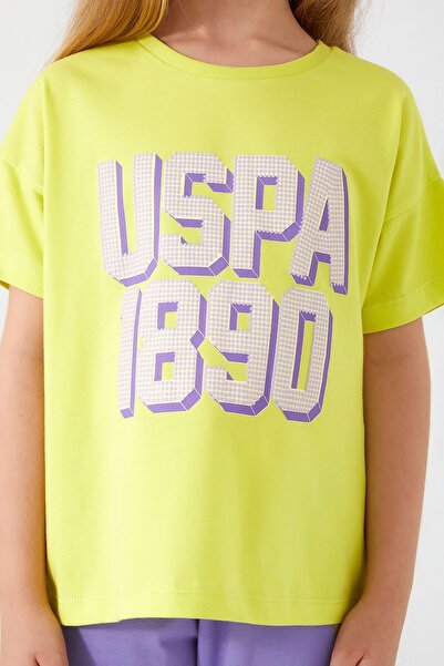 U.S. Polo Assn. Base. Polo Assn 1419 Point Detail Capri Suit for Girls