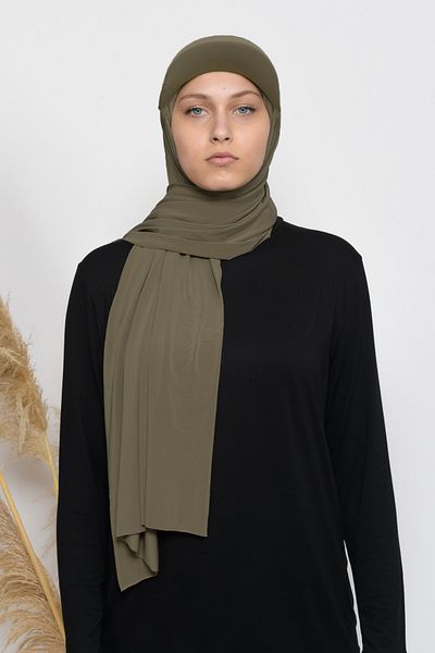 Altobeh Πρακτικό καπέλο Lycra Shawl-Ανοικτό καφέ