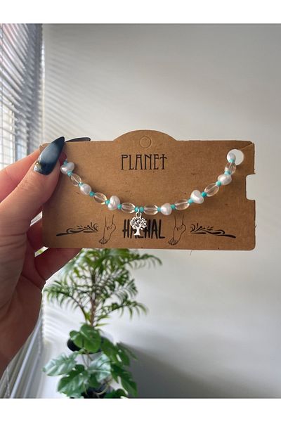 Planet Butik Pearl Detailed Tree of Life Authentic Anklet