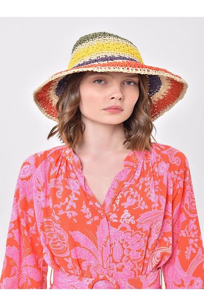 Saria Moda Straw Knitted Women's Hat