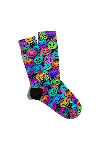 Eğlenceli Çoraplar Забавни чорапи Унисекс Хелоуин Чорапи с принт на черепи Ec...