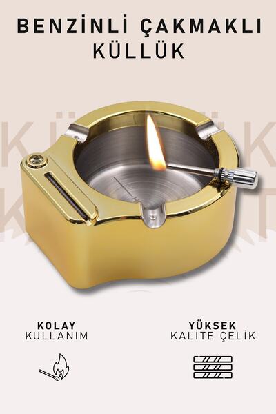 İkon store Benzinli Çakmaklı Sarı Küllük