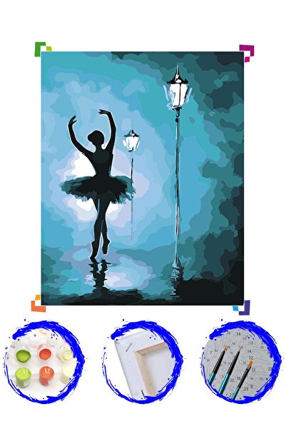 PlusHobby Balerin Sayılarla Boyama Seti 60x75cm Tuval Sb83xl